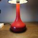 Vintage red bakelite touch lamp, Liberty floral lampshade