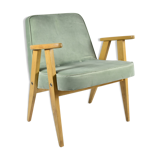 Armchair 366 designed by J. Chierowski in light green