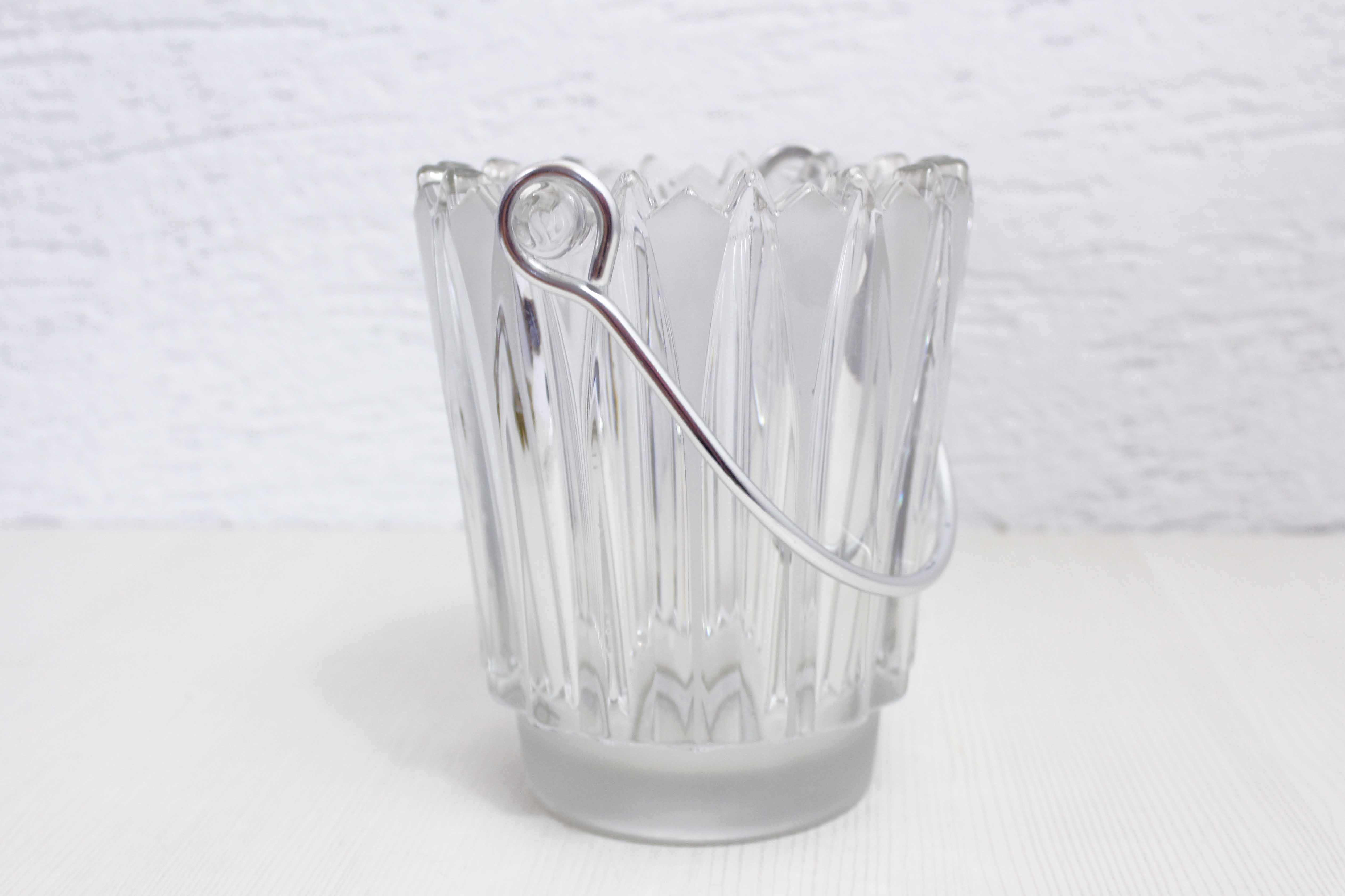 Vintage glass ice bucket