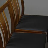 Ensemble de 4 chaises danoises en massif d'afomosia, années 60