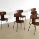 Set of 6 dining chairs model 3103 by Arne Jacobsen