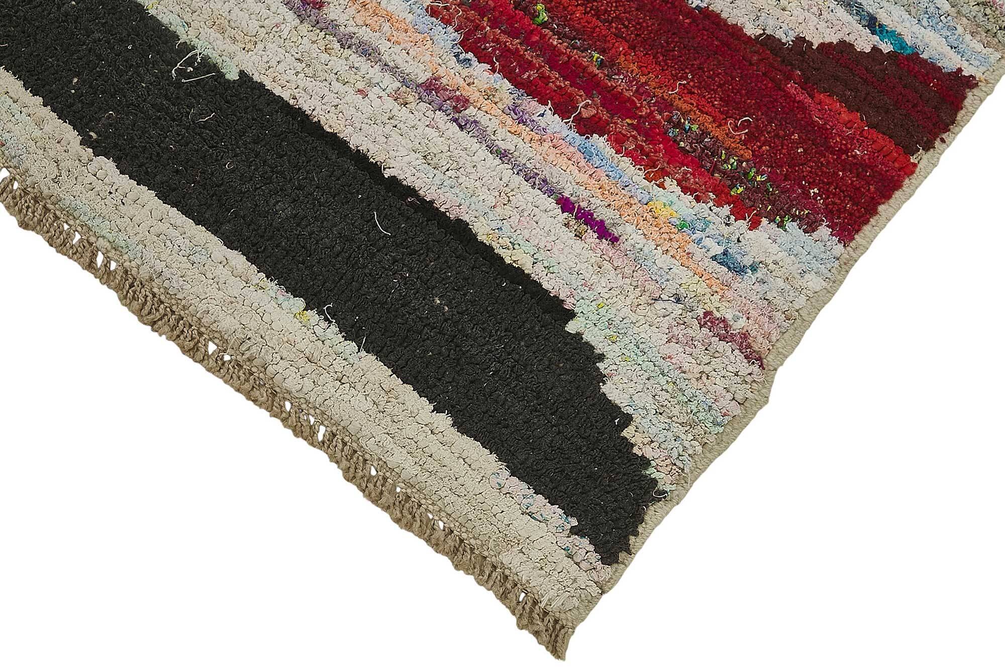 Handwoven Turkish Recycled Boho Rug 87 cm x 281 cm