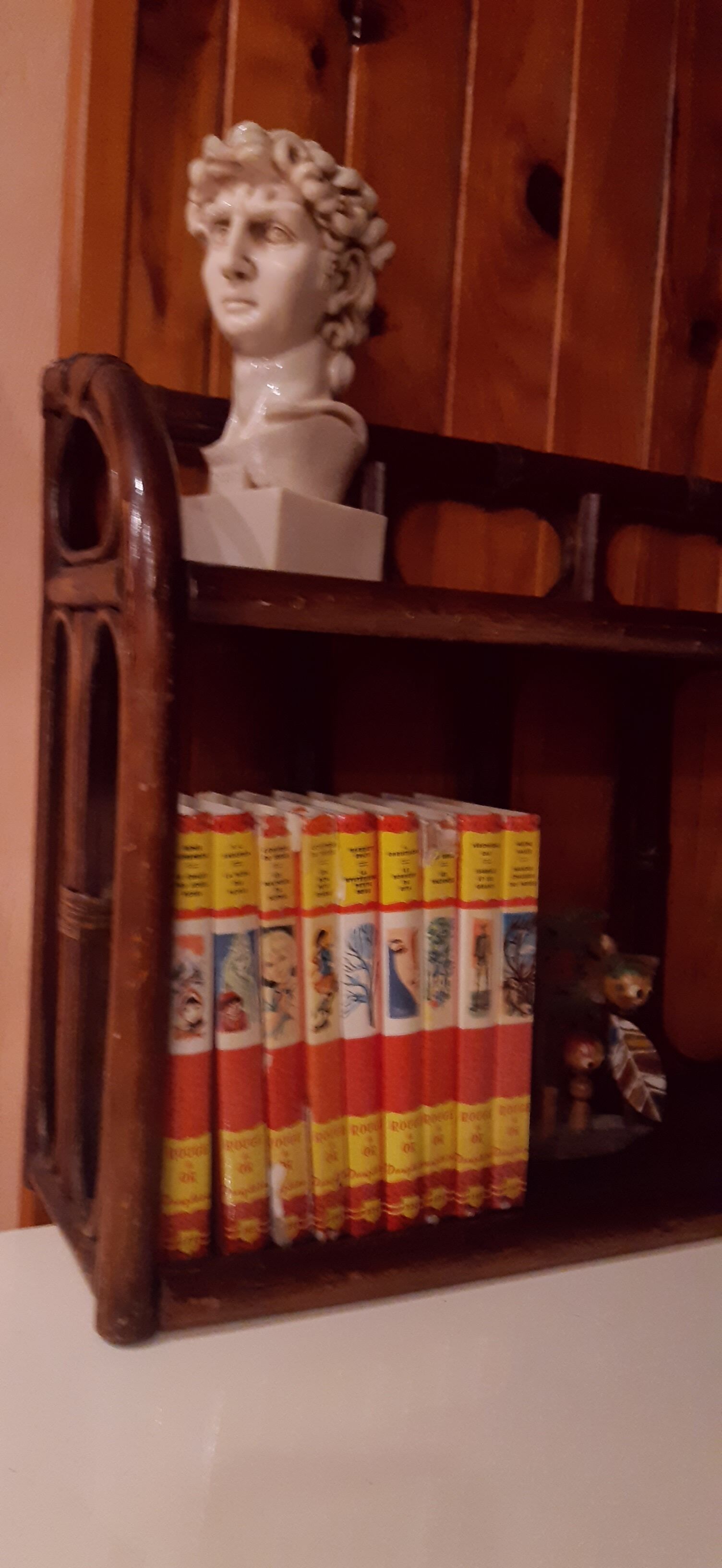 Rattan wall shelf 2 shelves