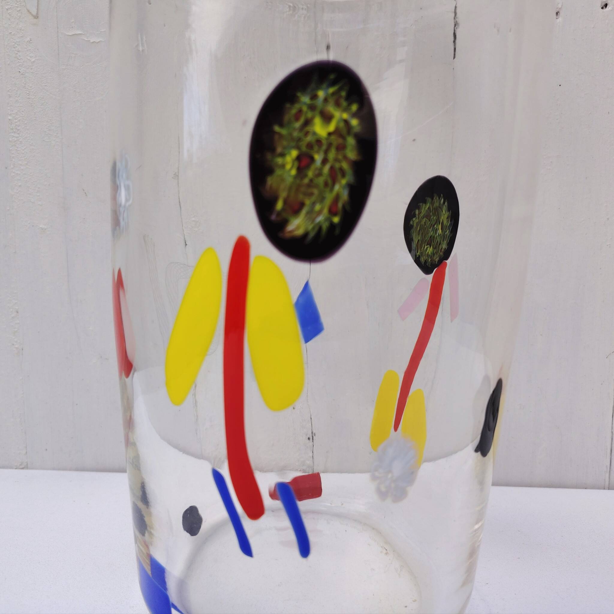 Large vase, blown glass, Murano, Paolo Crepax