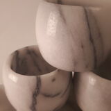 Lot of 6 rounds of grey marble towel