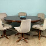 6 Swivel Bucket Chairs Scandinavian Design Vintage 60 70