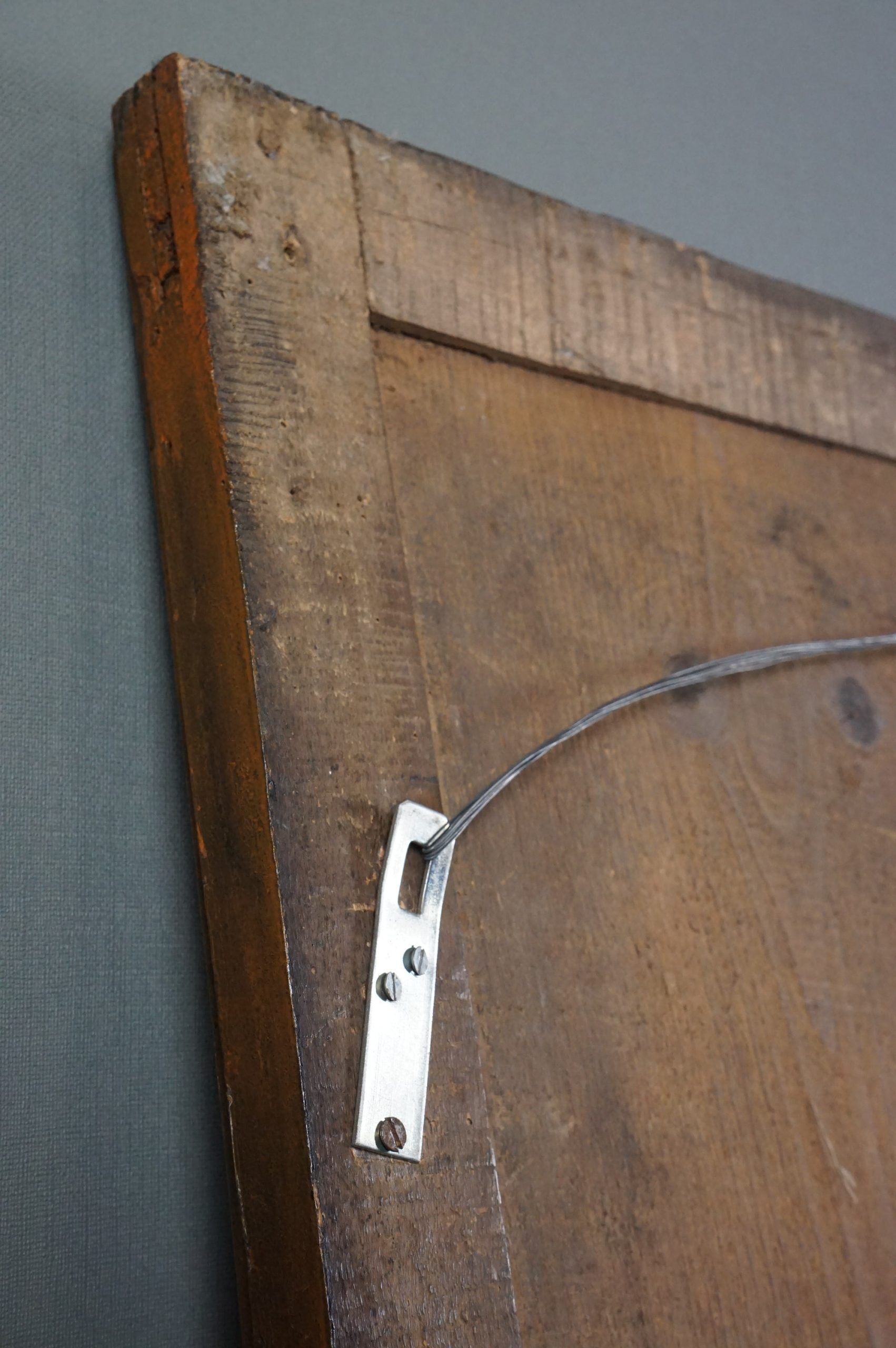 Patinated golden fireplace mirror eighteenth century 123 x 91.5 cm