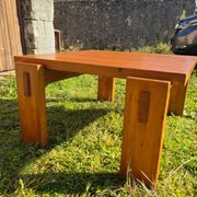 Solid pine coffee table, 1970s