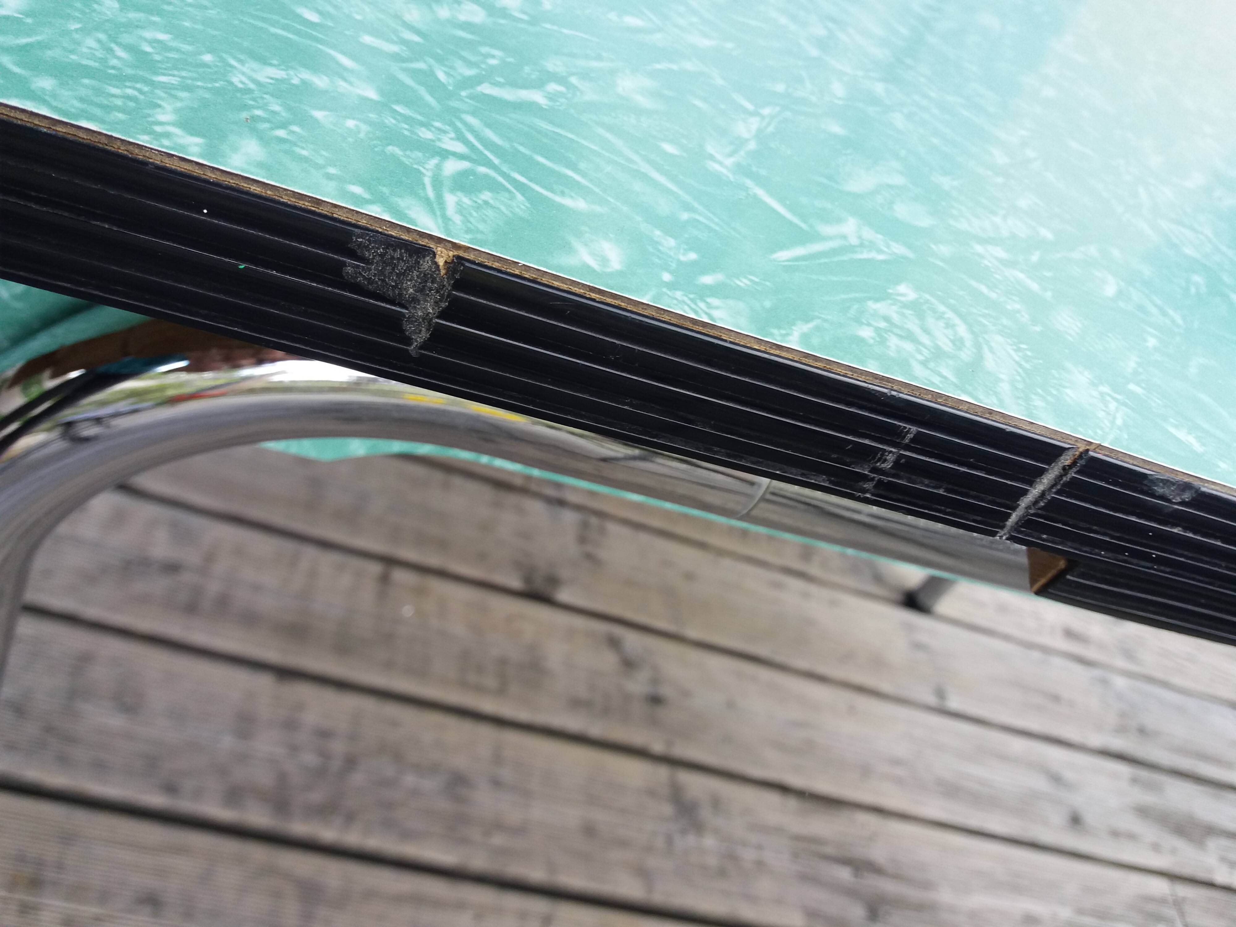 Formica and chrome-plated metal table