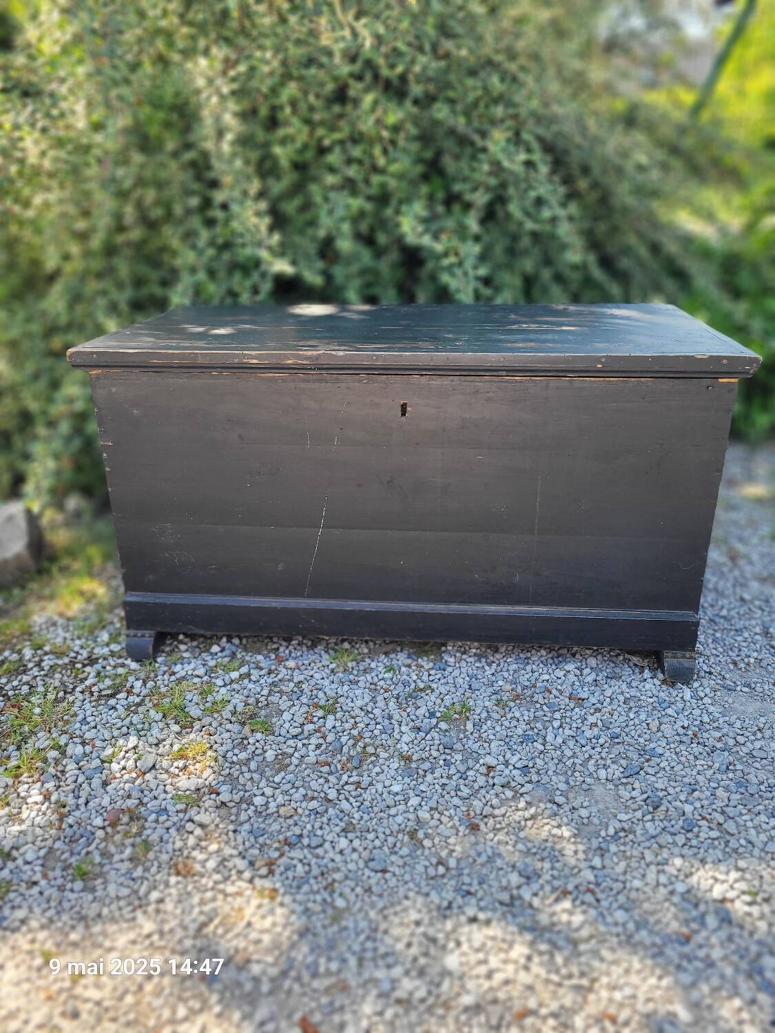 Black wooden chest