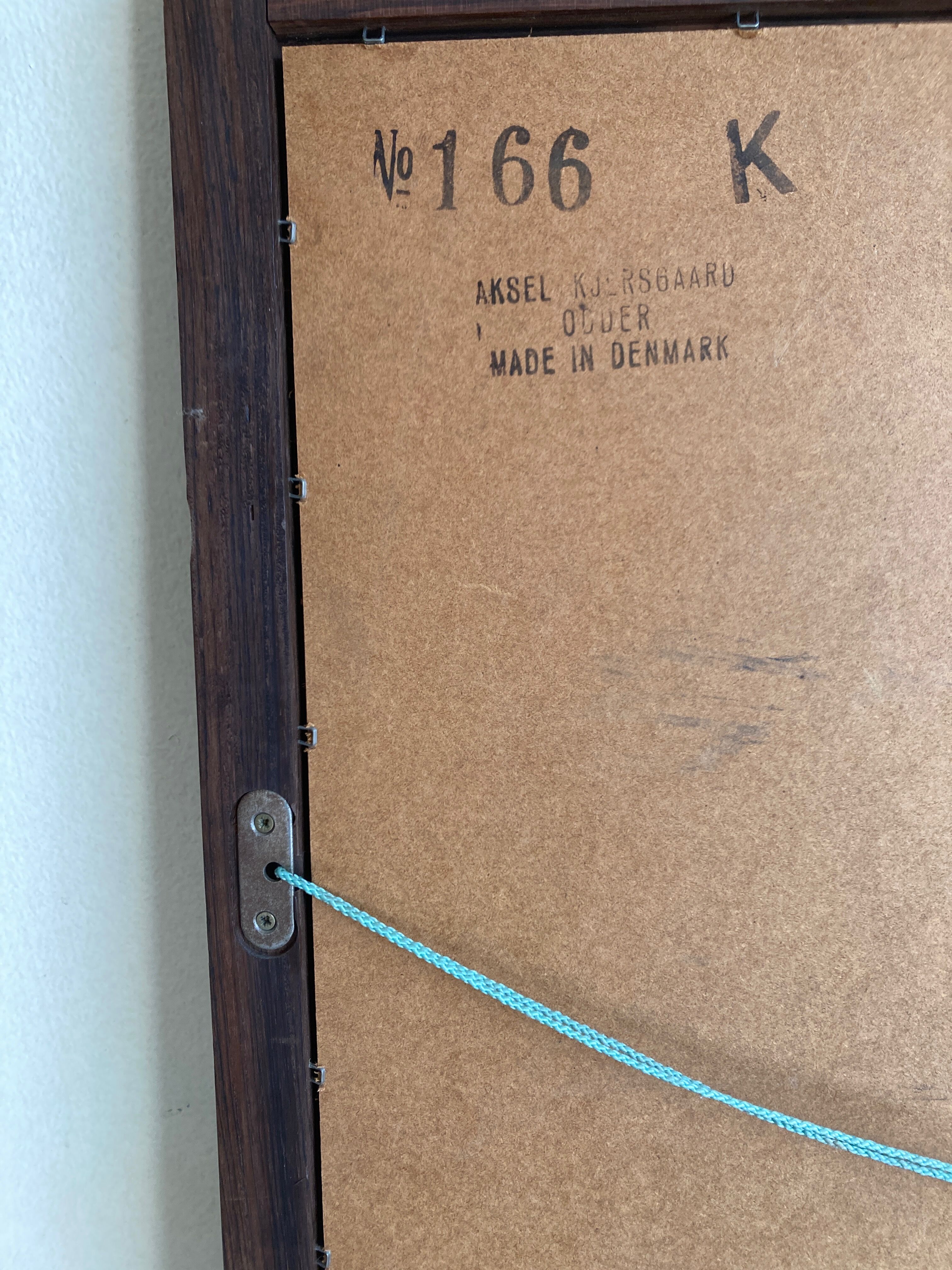 Scandinavian rosewood mirror Aksel Kjersgaard 166 for Möbel Odder 1960