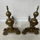 Important pair of brass log holders from the 20th century.