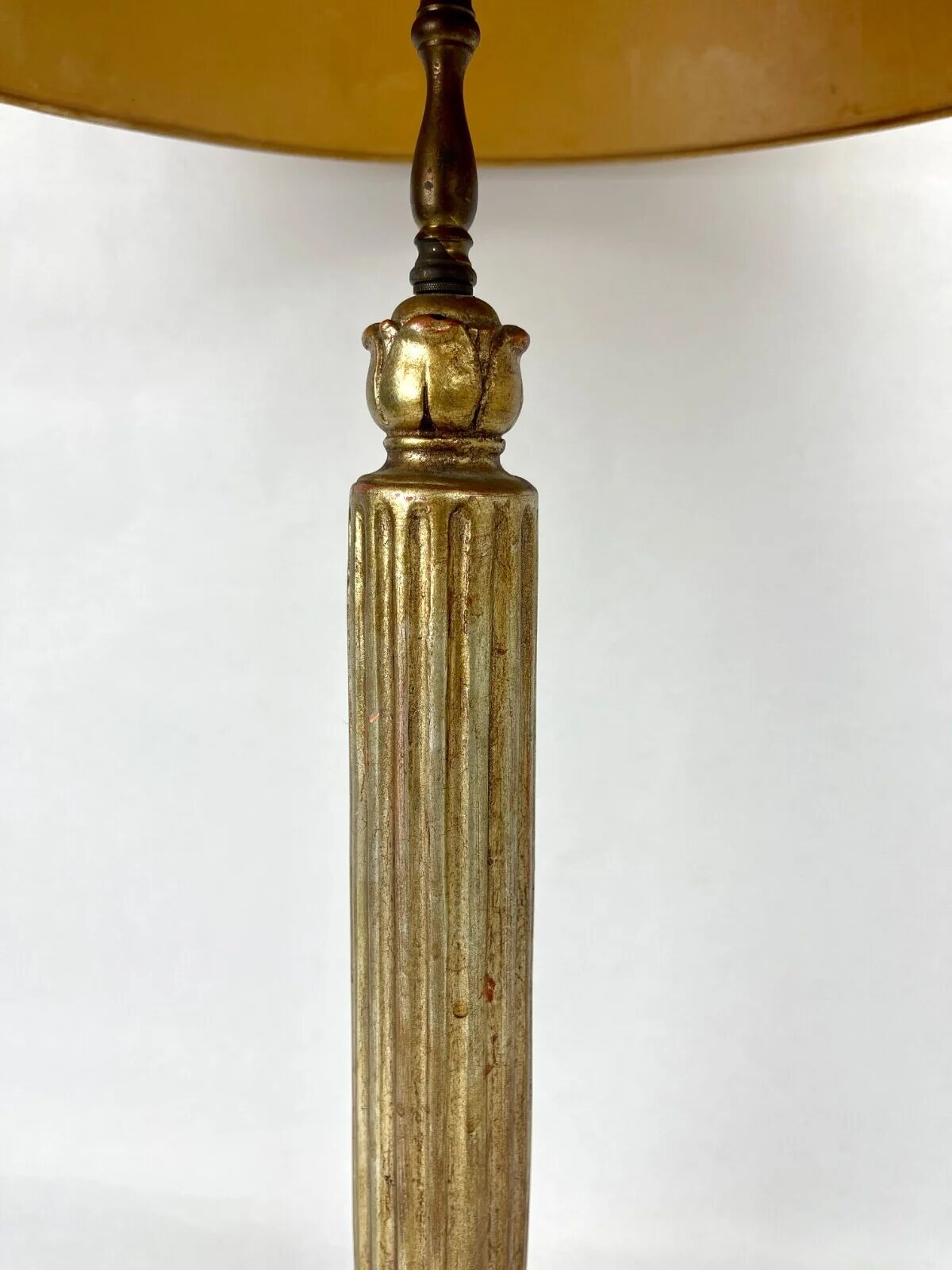 Large ceramic lamp base in a golden wood effect.