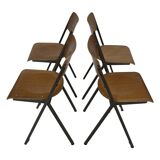 Set Of Four Compass Chairs 1960 Dutch Design School Chairs