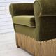 1970s, Danish lounge chair, low, furniture velour, ash wood legs.