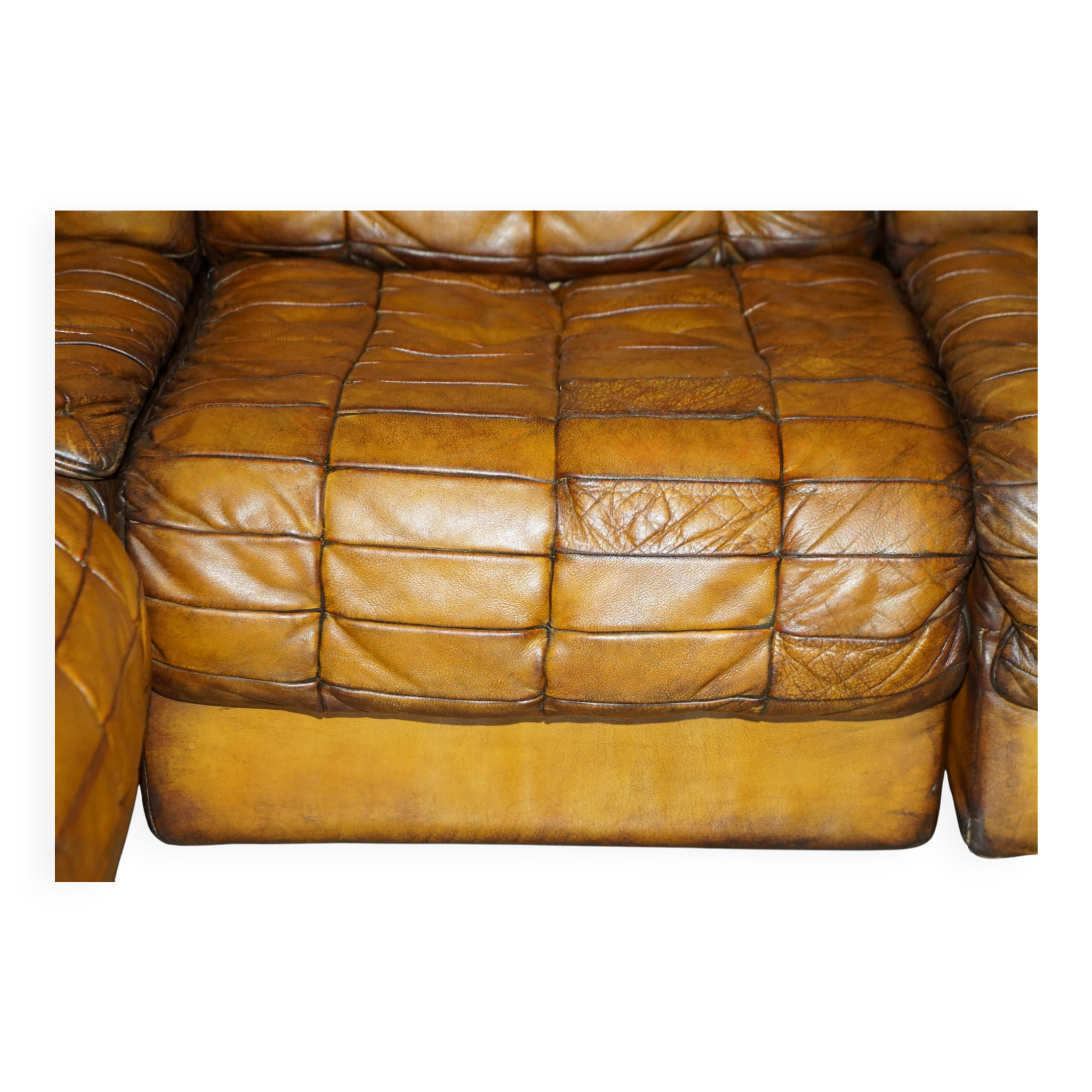 Canapé d'angle modulaire vintage cuir De Sede DS-11