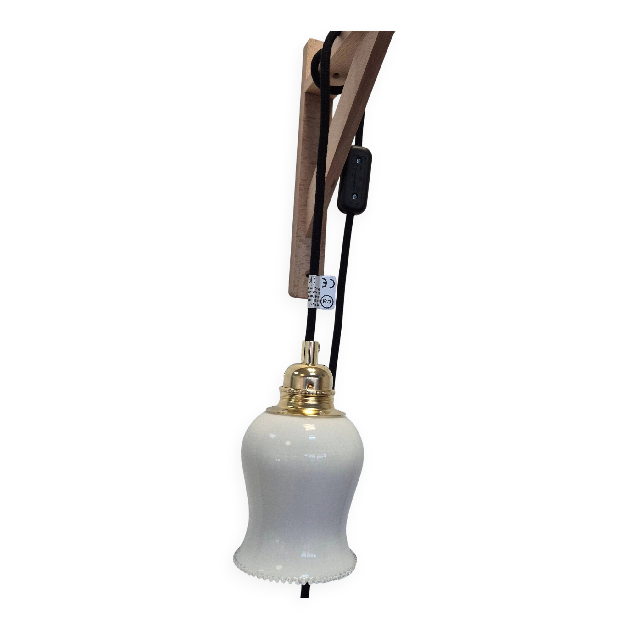 Suspended glass lantern in antique style