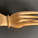 Wooden hand sculpture