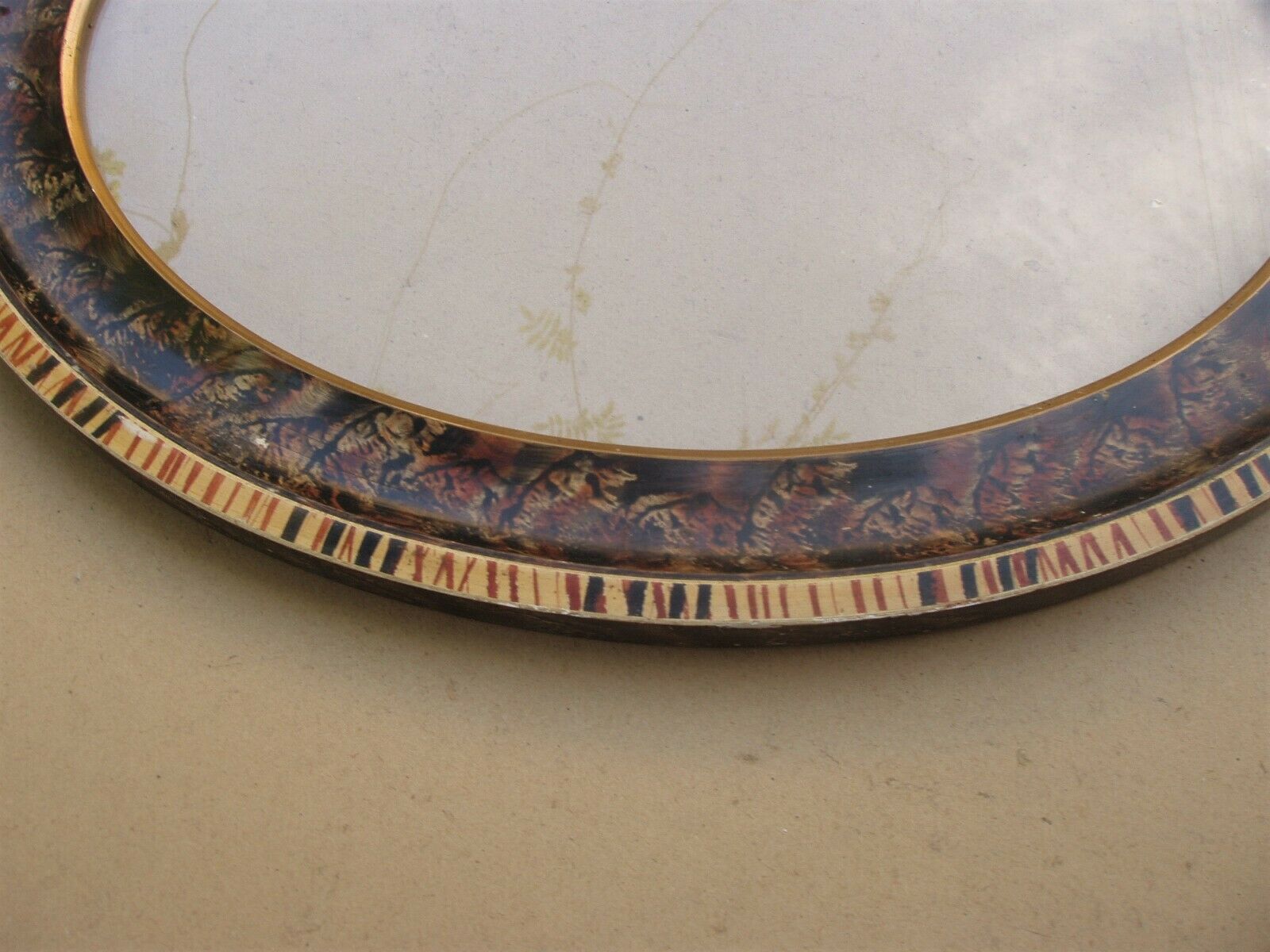 Beautiful old wooden oval frame - Art Deco 1920