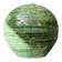 Glazed ceramic ball lamp base, green gradients.