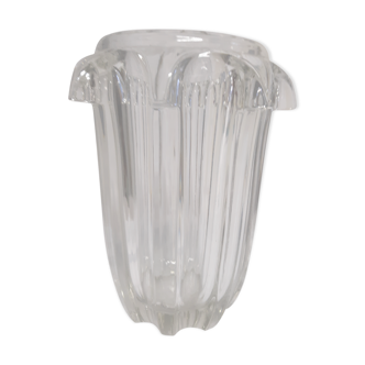 Vase verre taillé