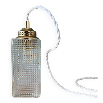 Vintage glass globe table lamp or portable lamp