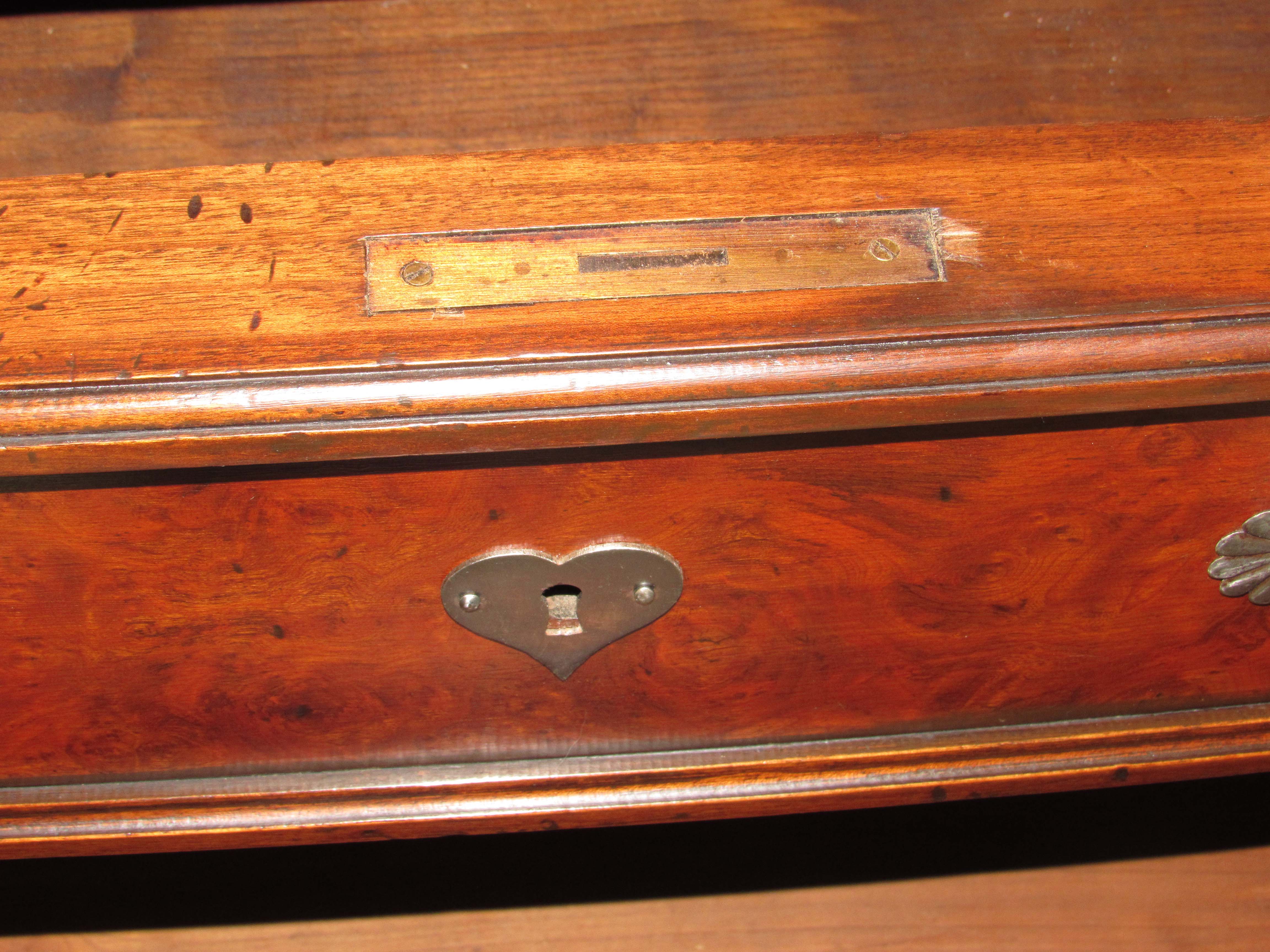 Dutch chest of drawers two mahogany drawers and walnut bramble