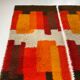 Ensemble de 2 tapis multicolores à poils hauts Rya par Desso, Pays-Bas, années 1970