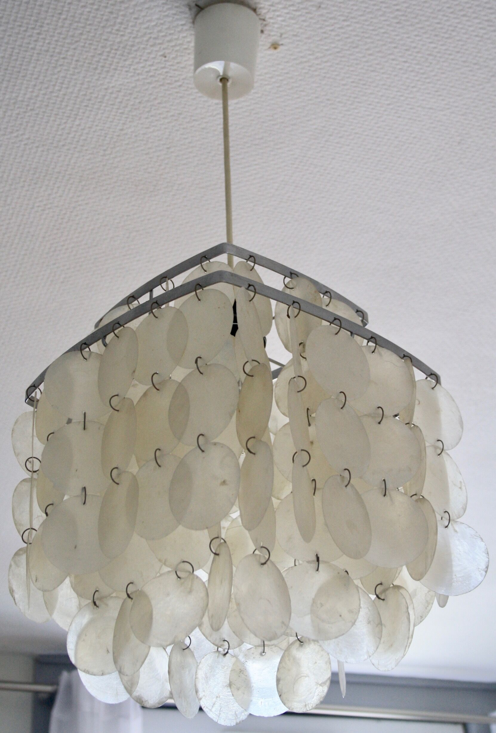 Suspension pampilles en nacre vintage