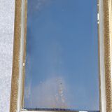 Large mirror with gold and silver pediment 71x115cm