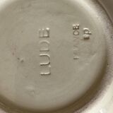 Ceramic empty pocket bowl signed Lude France 1960s
