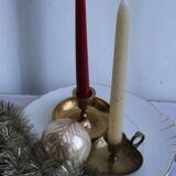 Set of 2 brass candle holders
