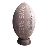 Ballon de rugby vintage en cuir Biarritz Pays Basque