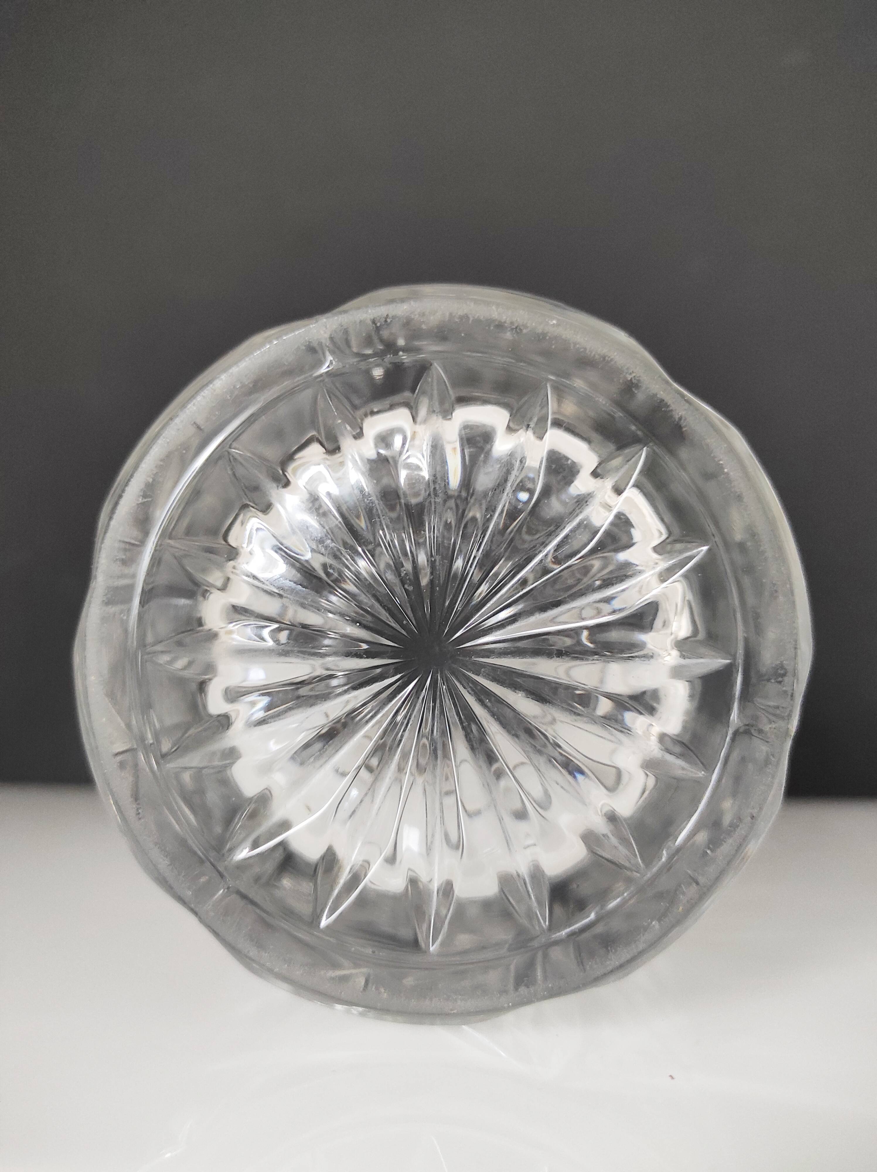 Crystal vase with lozenge decoration, 25.5 cm