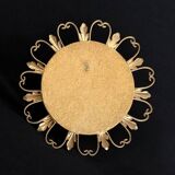 Vintage "witch" mirror - round convex mirror in gold metal