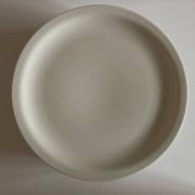 Set of 7 Scandinavian modernist flat plates in ivory earthenware
