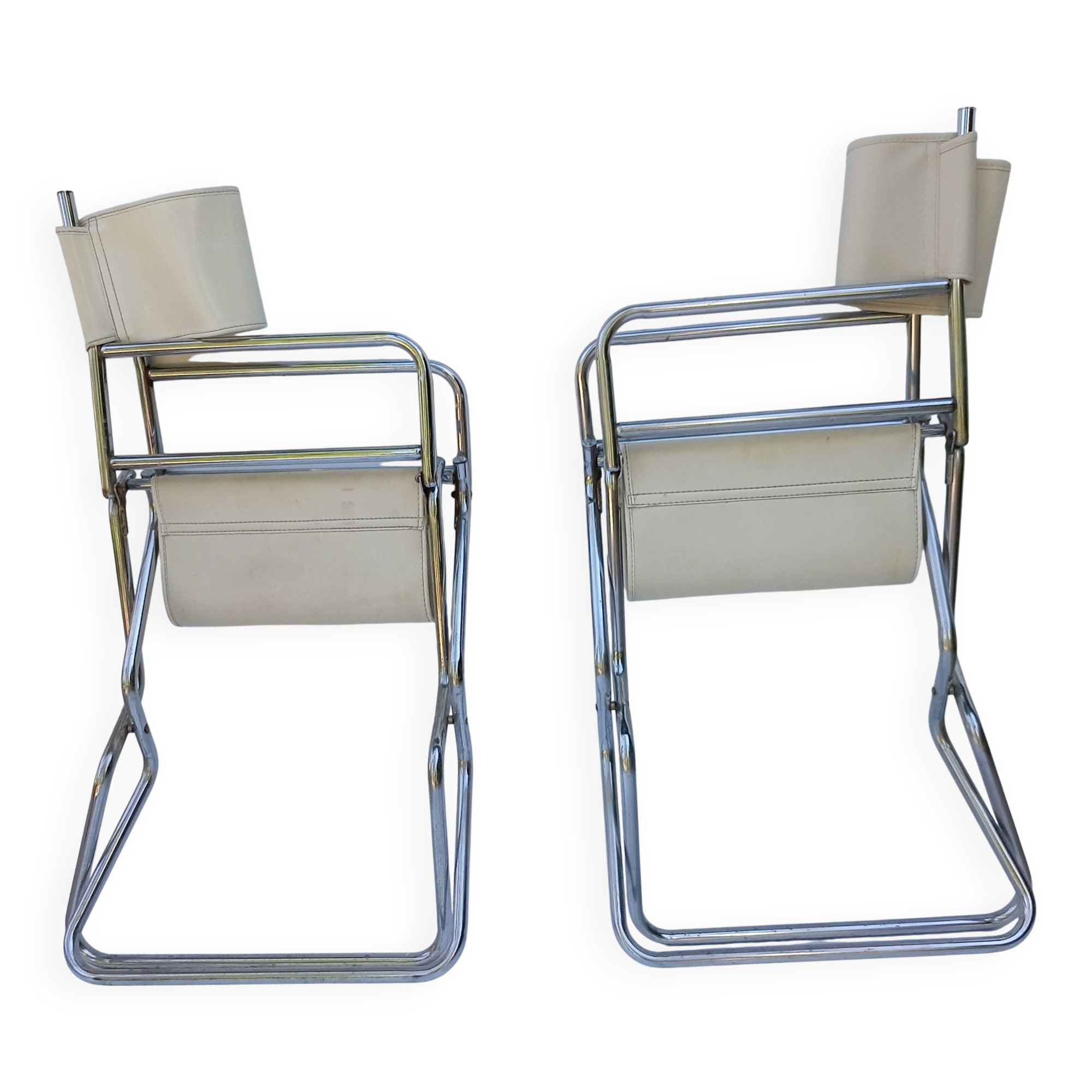 Set of two Vintage Lafuma Folding Director's Chairs