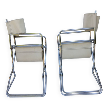 Set of two Vintage Lafuma Folding Director's Chairs