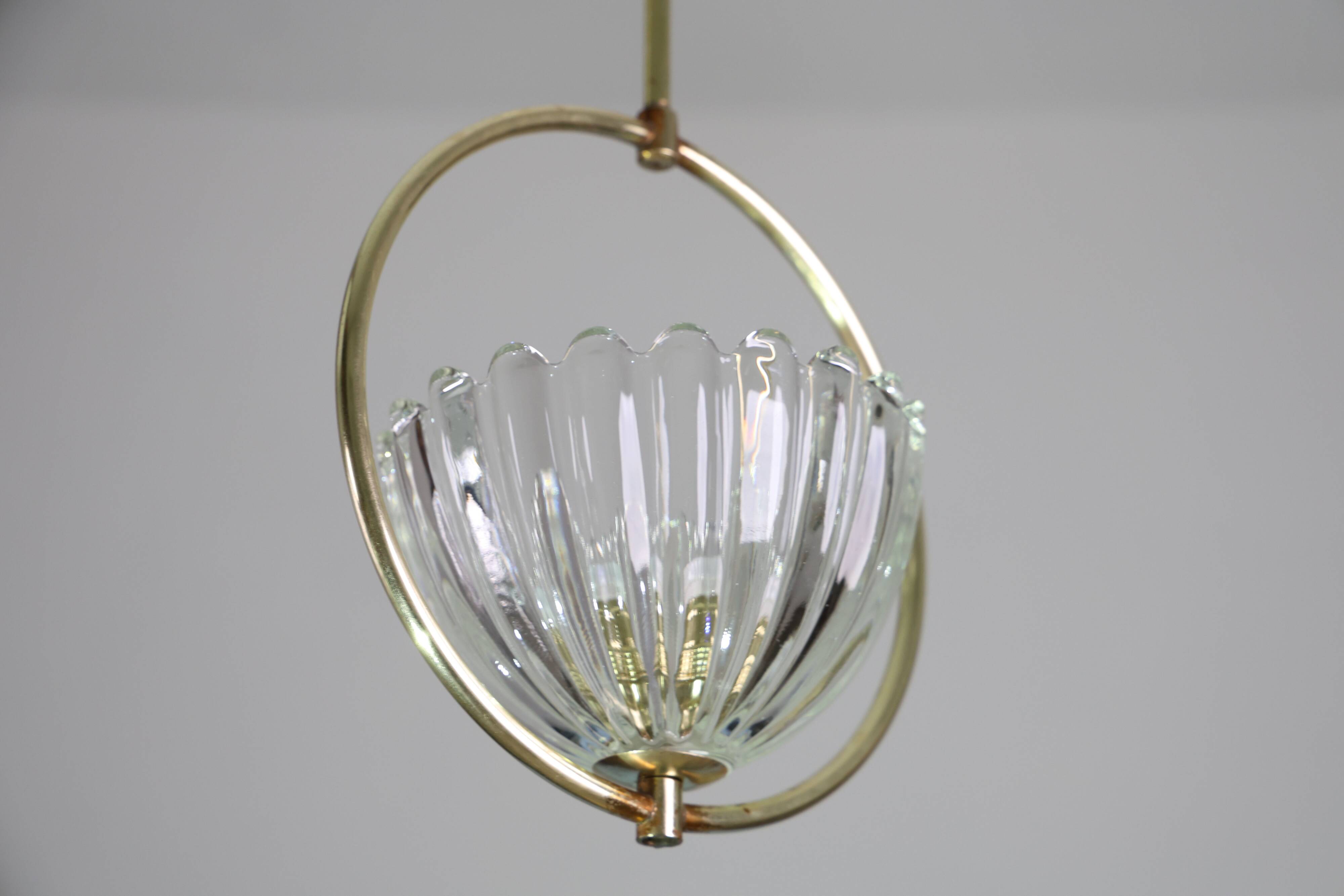 Art Decò Barovier e Toso Pendant Light, 1950