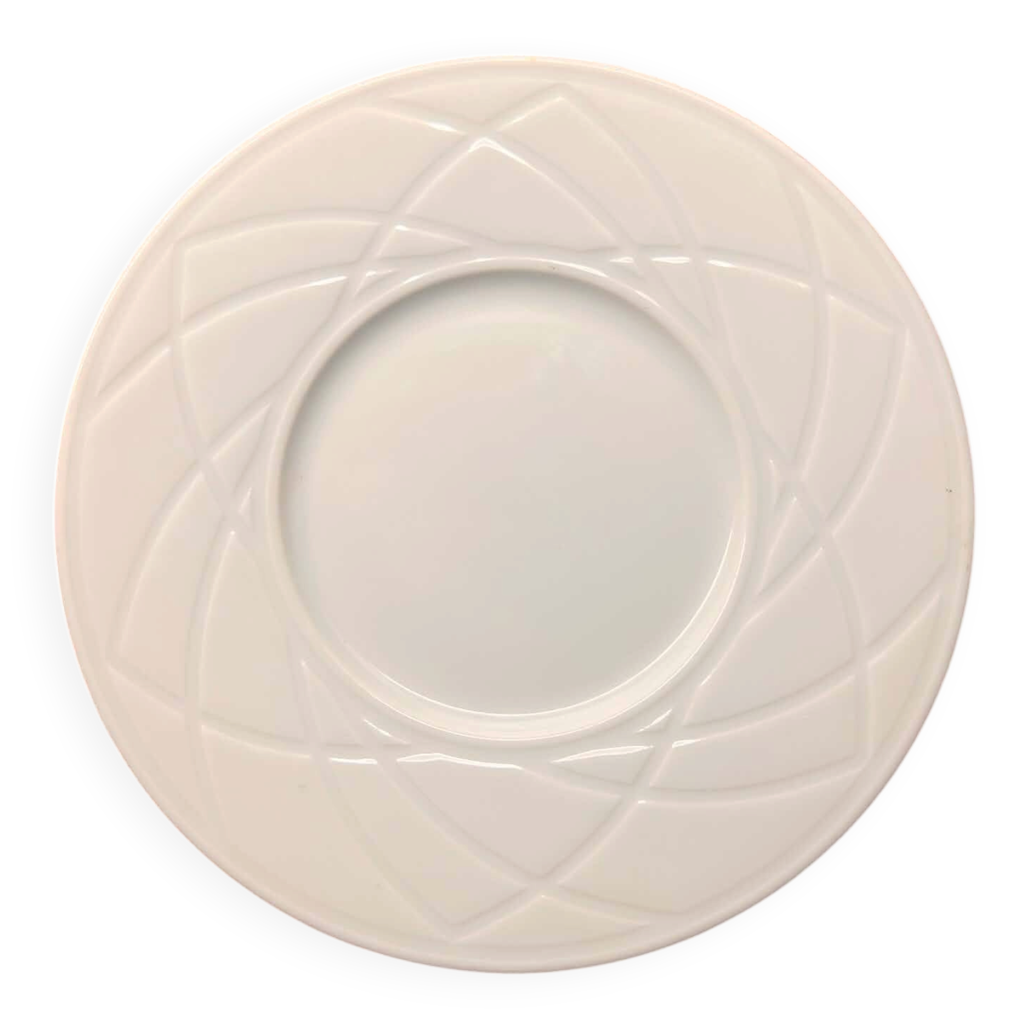 Set of 9 Haviland Limoges bread plates "Clair de Lune engraved" collection.