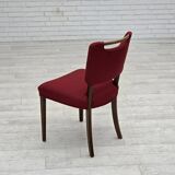 1960s, set of 6 pcs Danish dining chairs by Slagelse Møbelværk, wool.