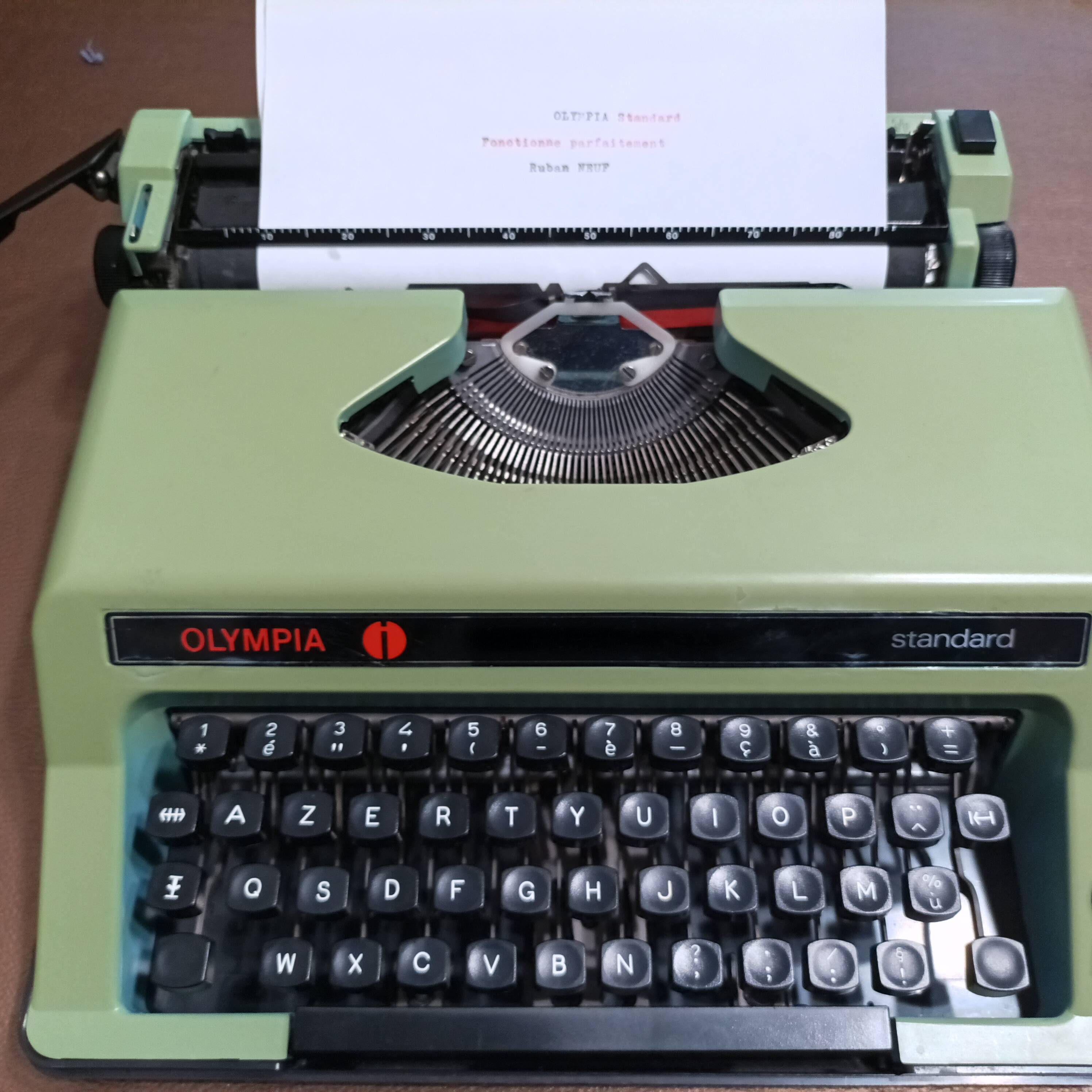 Olympia Standard Green/Blue Typewriter