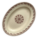 Oval ironstone dish with brown geometric decoration KG Lunéville