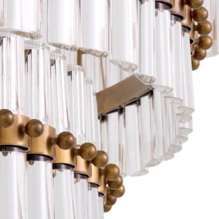 Eichholtz Scottsdale Chandelier in antique brass and glass