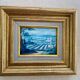 Old Glass Fixed - Provençal Landscape - Signed R. Rossetti - Vintage