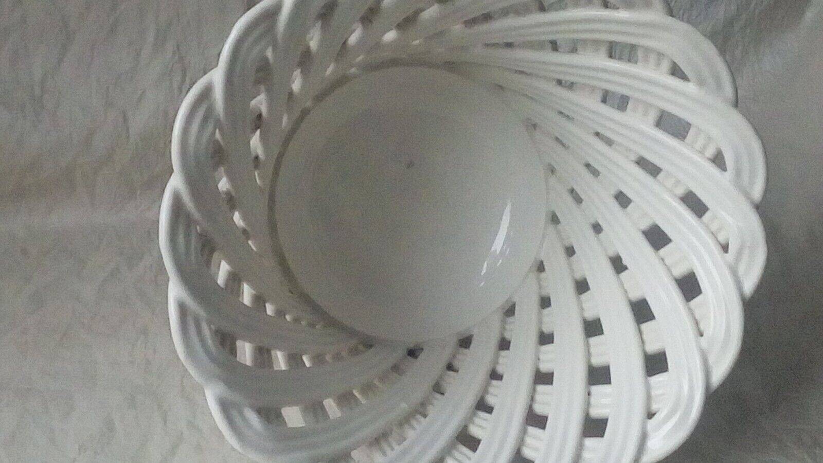 Vintage woven earthenware planter