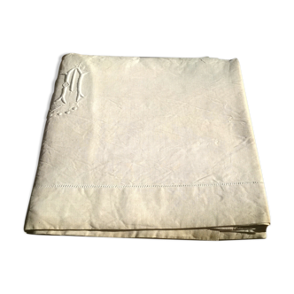 Drap ancien  "au monogramme"