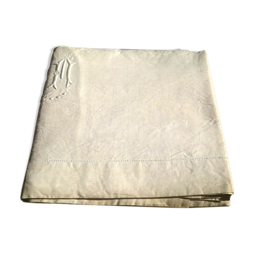Drap ancien  "au monogramme"