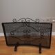 Wrought iron fireplace screen