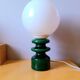 Lampe space age en céramique et opaline, 1970